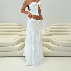 PRINCESS POLLY Carana Maxi Skirt White